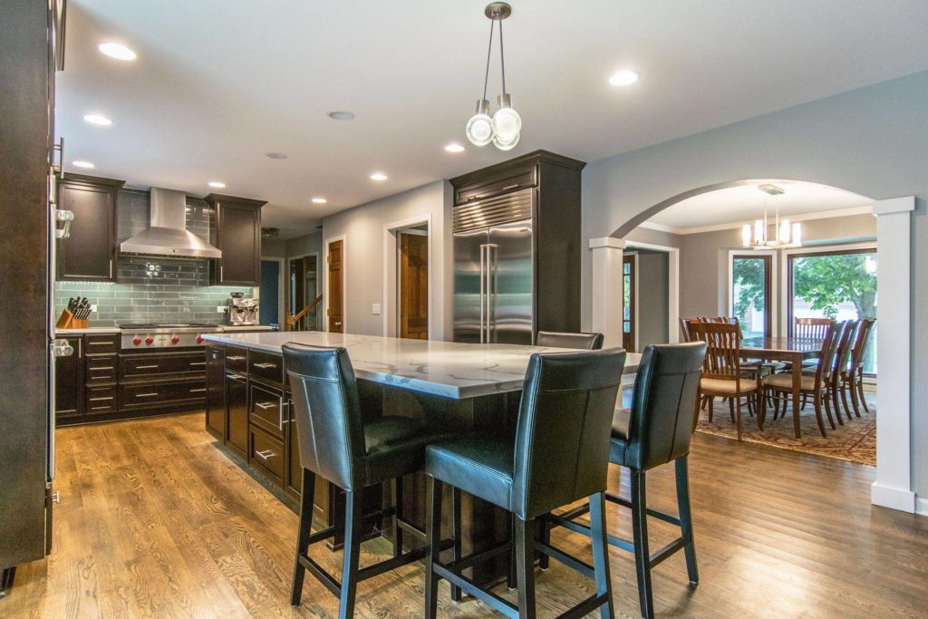 Remodeled Kitchen with center island