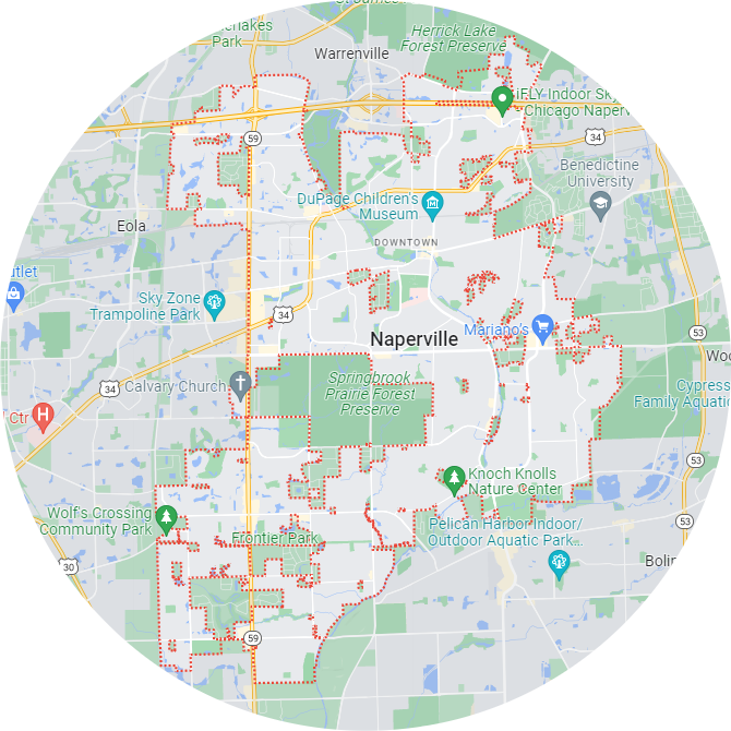 Map of Naperville